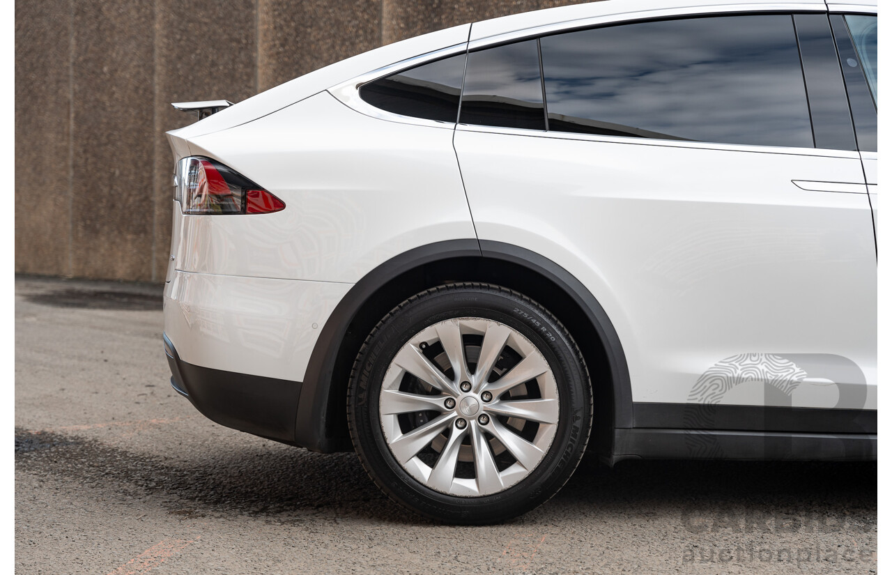02/2017 Tesla Model X 60D (AWD) 4d Wagon Pearl White Dedicated Electric EV