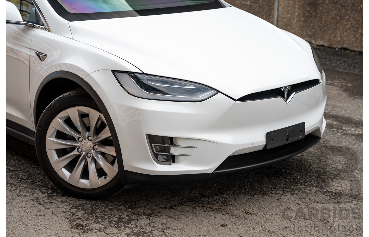 02/2017 Tesla Model X 60D (AWD) 4d Wagon Pearl White Dedicated Electric EV