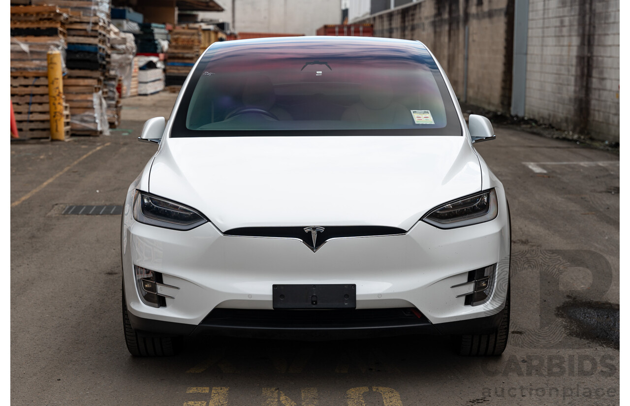 02/2017 Tesla Model X 60D (AWD) 4d Wagon Pearl White Dedicated Electric EV