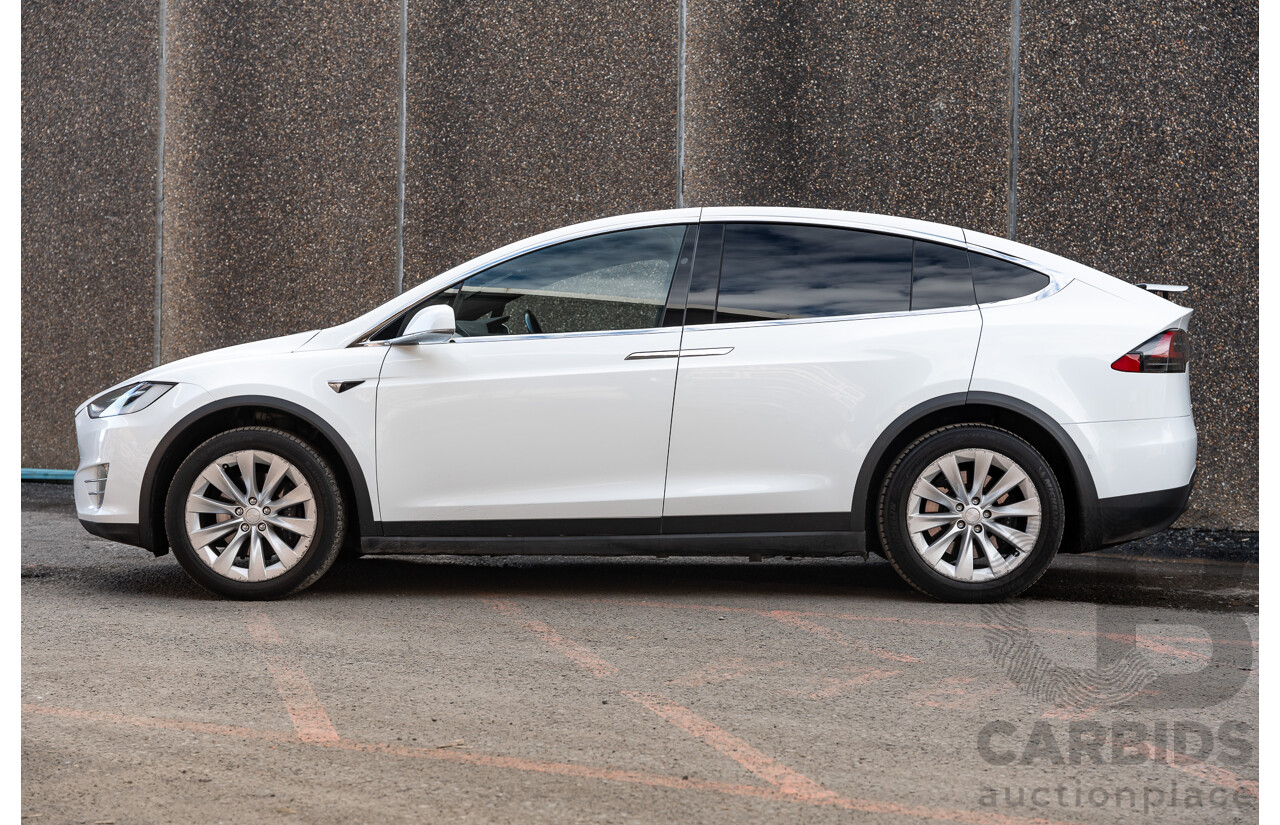 02/2017 Tesla Model X 60D (AWD) 4d Wagon Pearl White Dedicated Electric EV