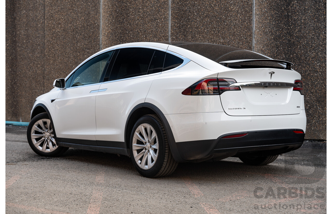 02/2017 Tesla Model X 60D (AWD) 4d Wagon Pearl White Dedicated Electric EV