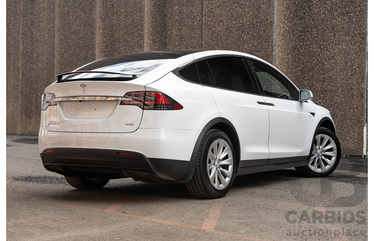 02/2017 Tesla Model X 60D (AWD) 4d Wagon Pearl White Dedicated Electric EV