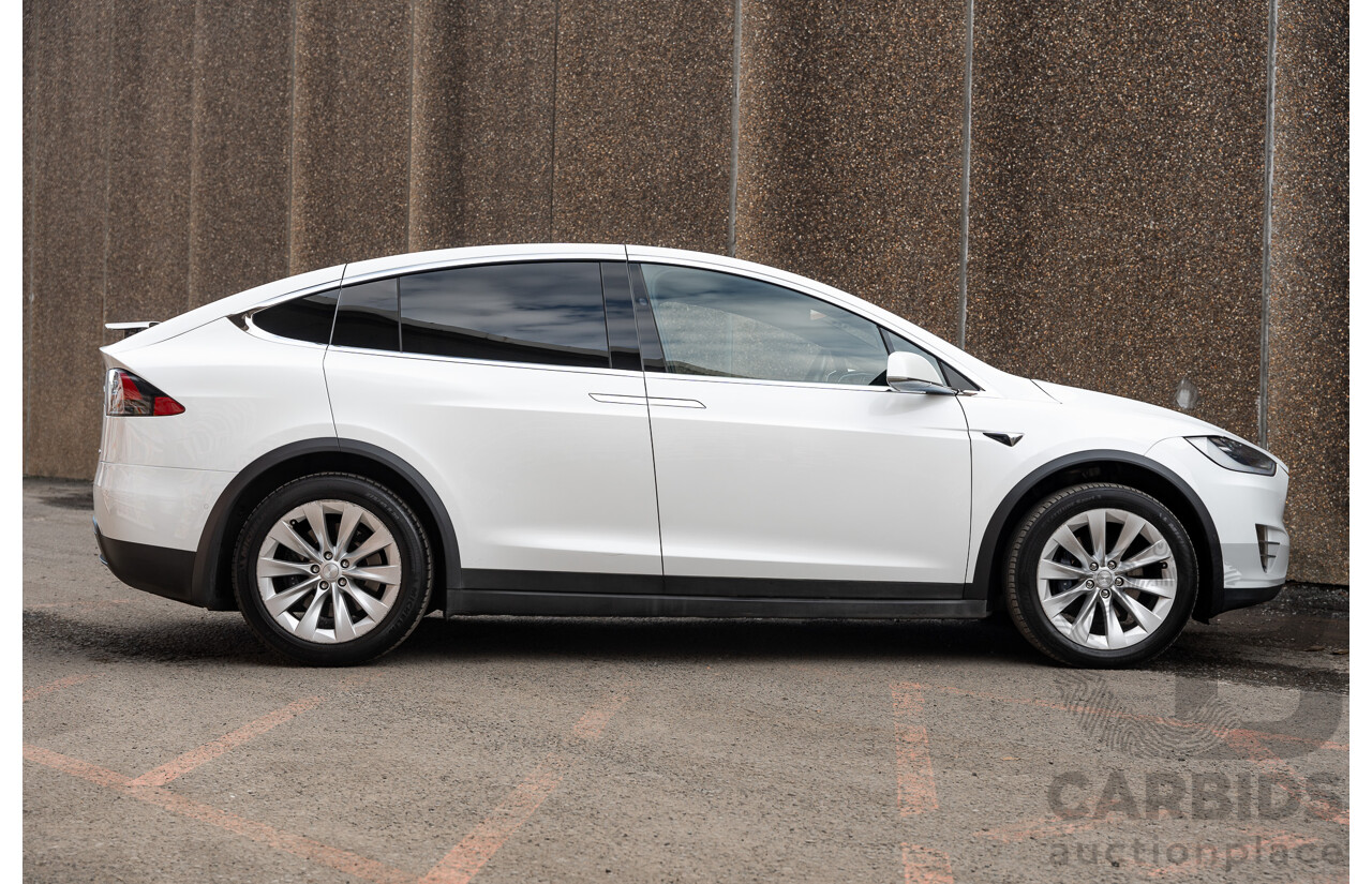 02/2017 Tesla Model X 60D (AWD) 4d Wagon Pearl White Dedicated Electric EV