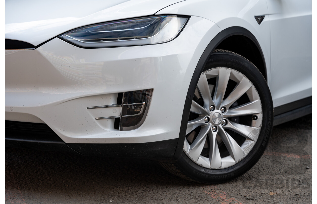 02/2017 Tesla Model X 60D (AWD) 4d Wagon Pearl White Dedicated Electric EV