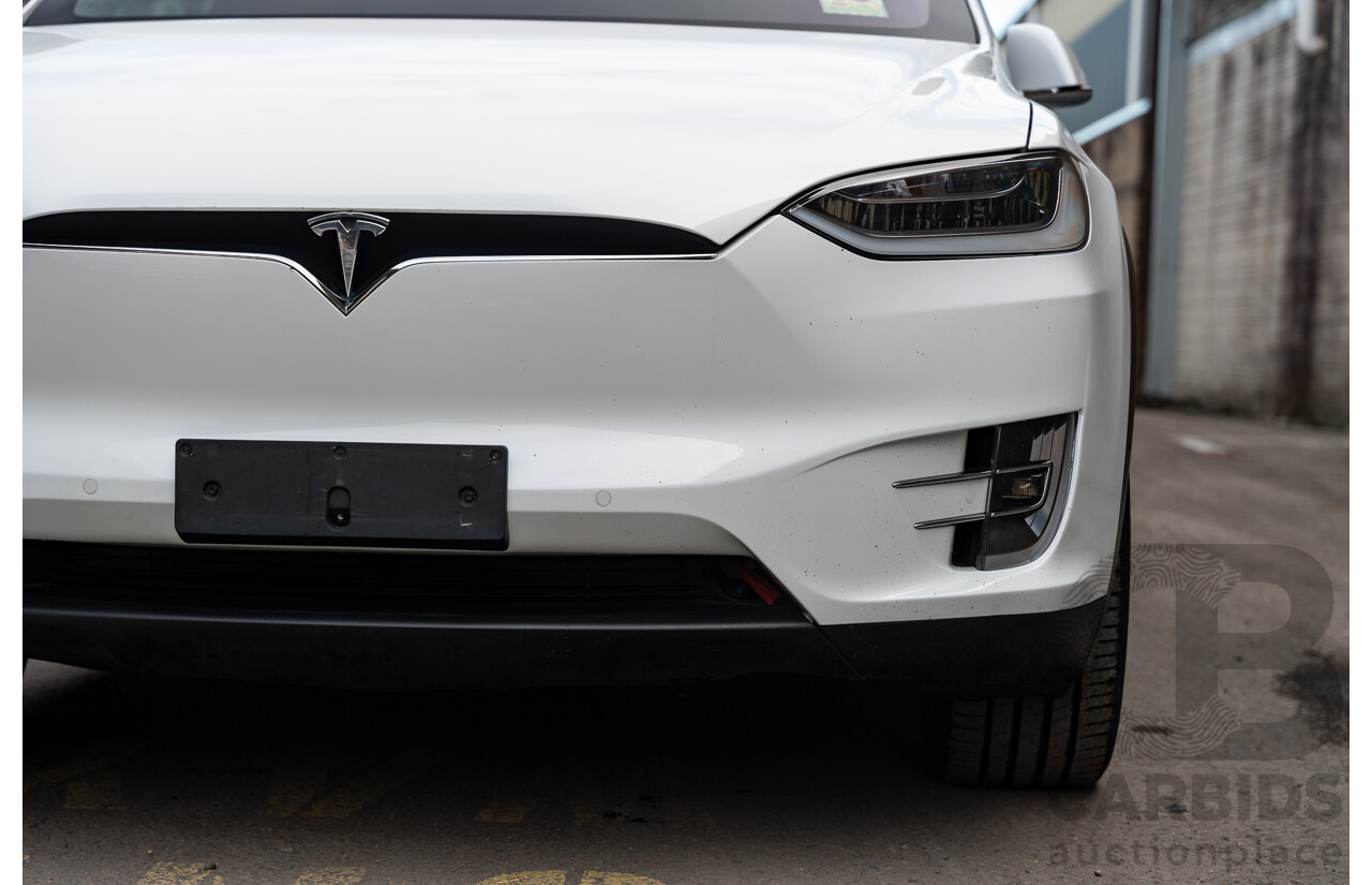 02/2017 Tesla Model X 60D (AWD) 4d Wagon Pearl White Dedicated Electric EV
