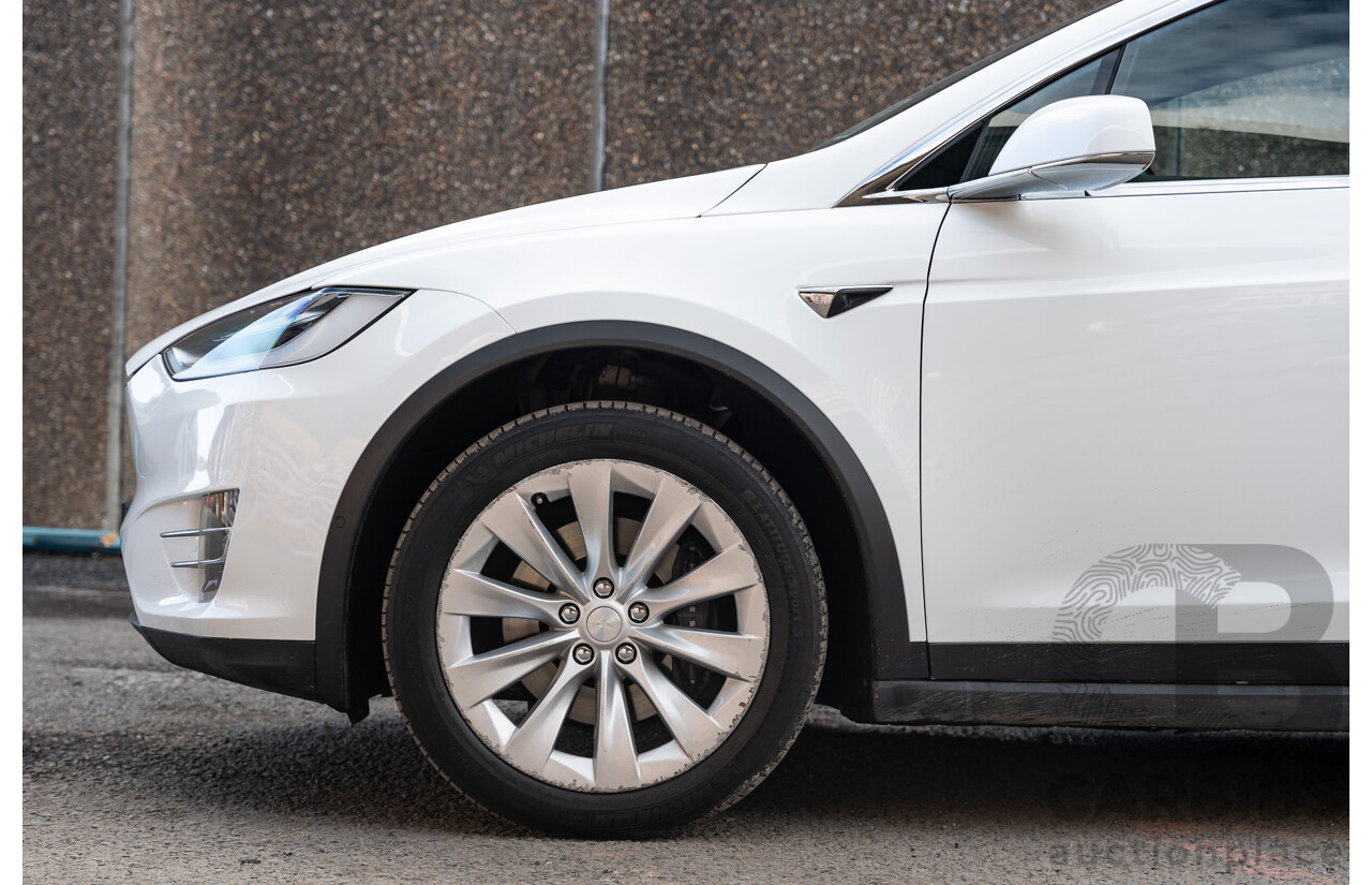 02/2017 Tesla Model X 60D (AWD) 4d Wagon Pearl White Dedicated Electric EV