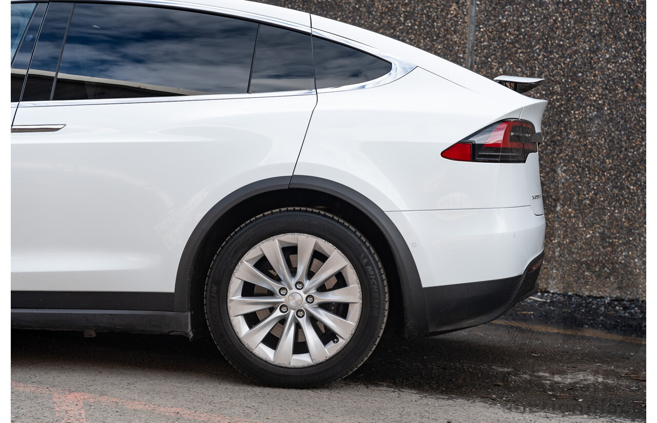 02/2017 Tesla Model X 60D (AWD) 4d Wagon Pearl White Dedicated Electric EV