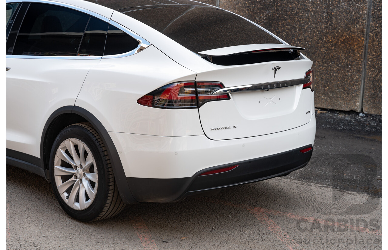 02/2017 Tesla Model X 60D (AWD) 4d Wagon Pearl White Dedicated Electric EV