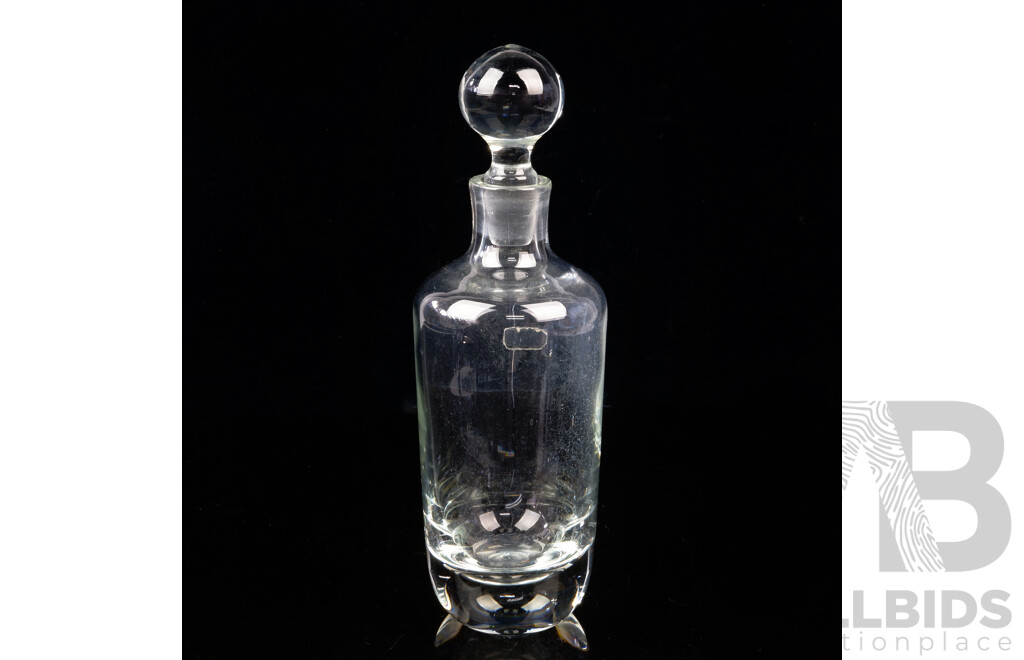 Vintage Heavy Base Krosno Crystal Decanter with Stopper