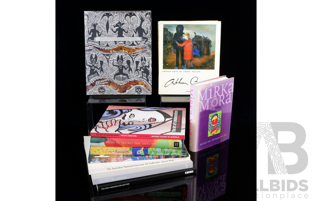 Collection Books Relating Mostly to Australian Art Including Mirka Moira, Arthur Boyd, NGA Publications and More