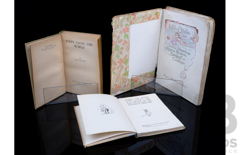 Collection Antique & VIntage Childrens Books Including First Edition Little Obelia and More