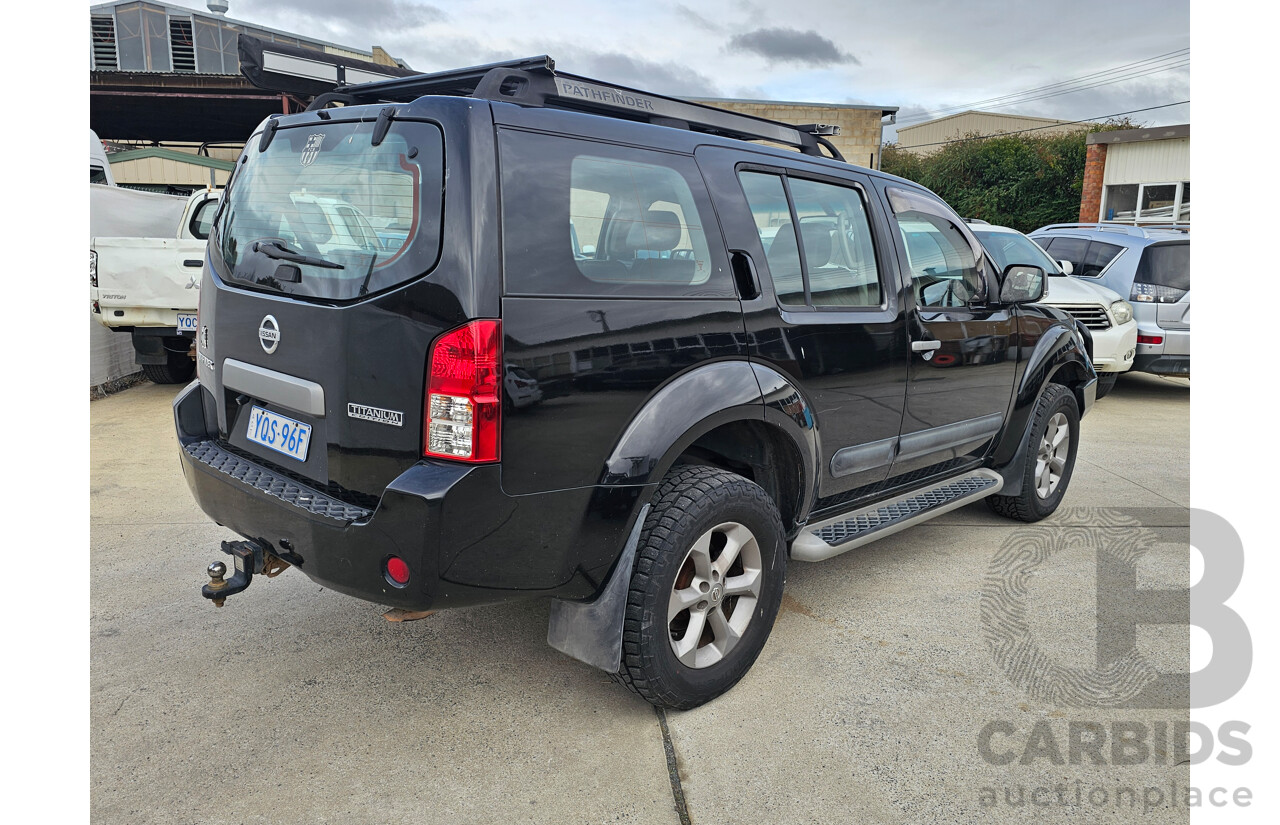 9/2009 Nissan Pathfinder Titanium (4x4) R51 4d Wagon Black 2.5L