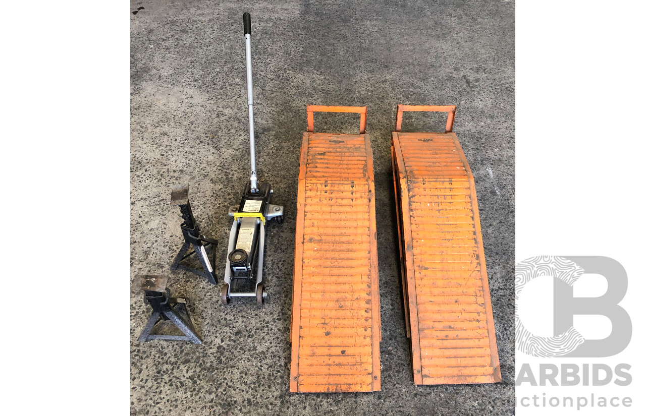 Car Ramps, Motoguard Trolley Jack and Car Stands