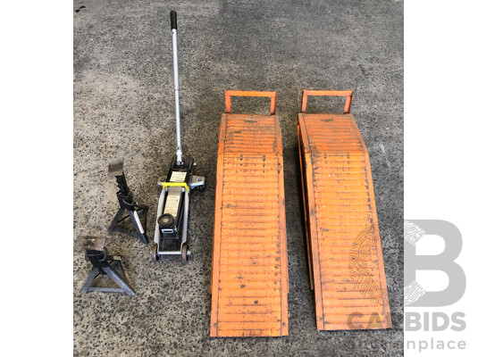 Car Ramps, Motoguard Trolley Jack and Car Stands