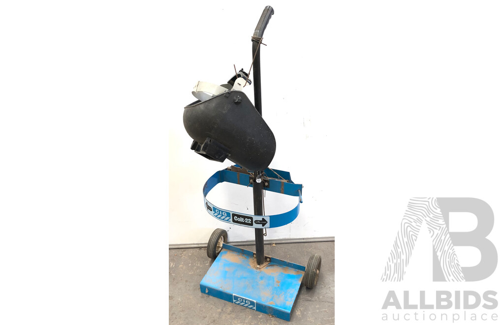 CIG Welding Gas Cylinder Trolley and Welding Mask