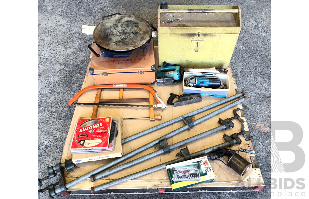 Selection of Various Power Tools and Hand Tools