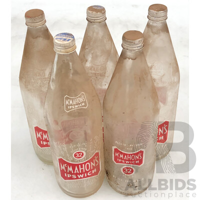 McMahon's Cordial Bottles - Lot of Four