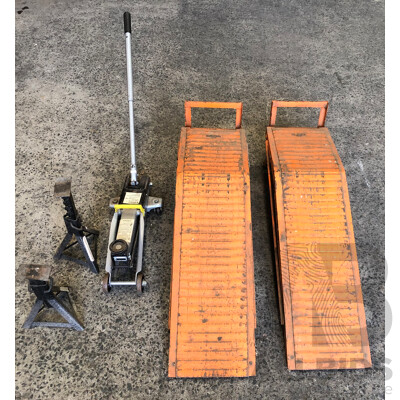 Car Ramps, Motoguard Trolley Jack and Car Stands