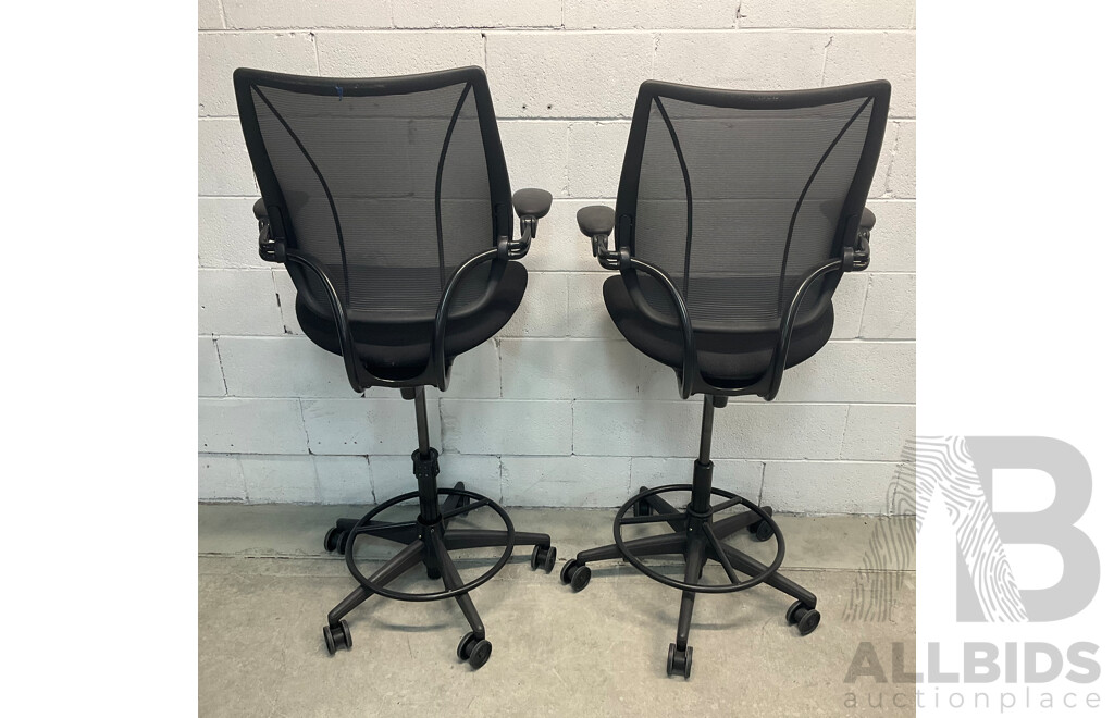 Humanscale Mesh Back Drafting Chair - Lot of 2 - ORP $3000