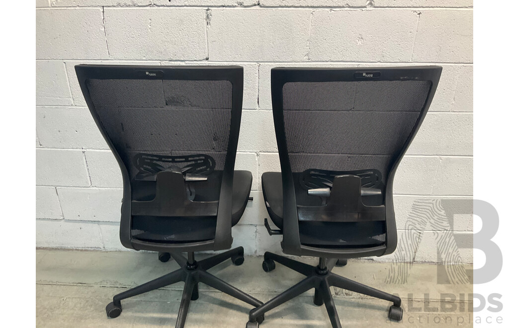 FURSYS TN50 Mesh Back Drafting Chair - Lot of 2 - Estimated ORP $1,000