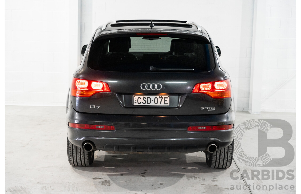 1/2009 Audi Q7 3.0 TDI Quattro (AWD) S-Line Package MY09 Upgrade 4d Wagon Lava Grey Pearl Turbo Diesel V6 3.0L - 7 Seater