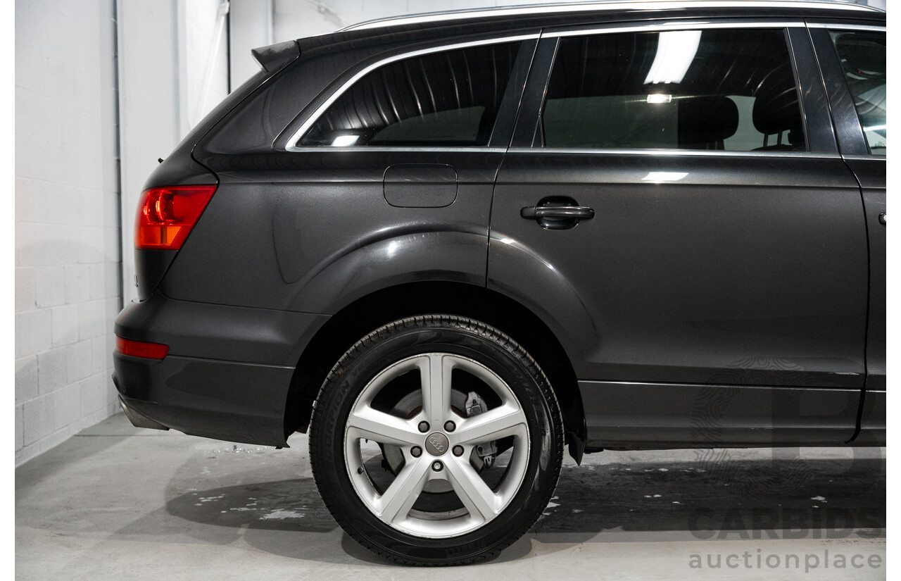 1/2009 Audi Q7 3.0 TDI Quattro (AWD) S-Line Package MY09 Upgrade 4d Wagon Lava Grey Pearl Turbo Diesel V6 3.0L - 7 Seater