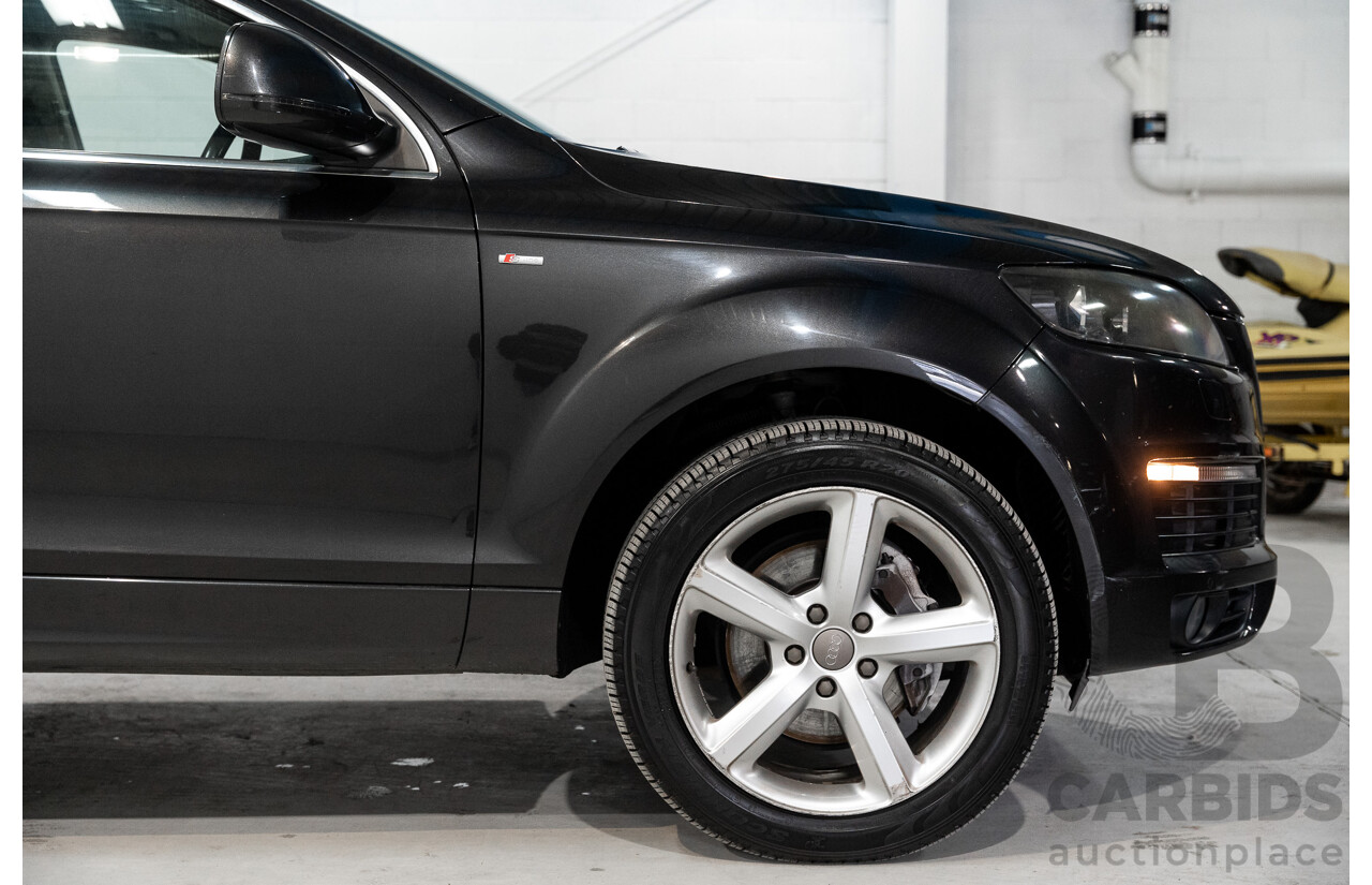 1/2009 Audi Q7 3.0 TDI Quattro (AWD) S-Line Package MY09 Upgrade 4d Wagon Lava Grey Pearl Turbo Diesel V6 3.0L - 7 Seater