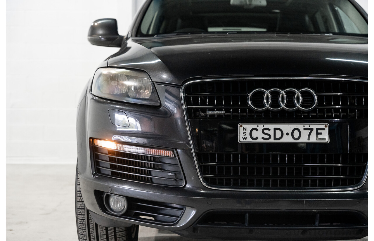 1/2009 Audi Q7 3.0 TDI Quattro (AWD) S-Line Package MY09 Upgrade 4d Wagon Lava Grey Pearl Turbo Diesel V6 3.0L - 7 Seater