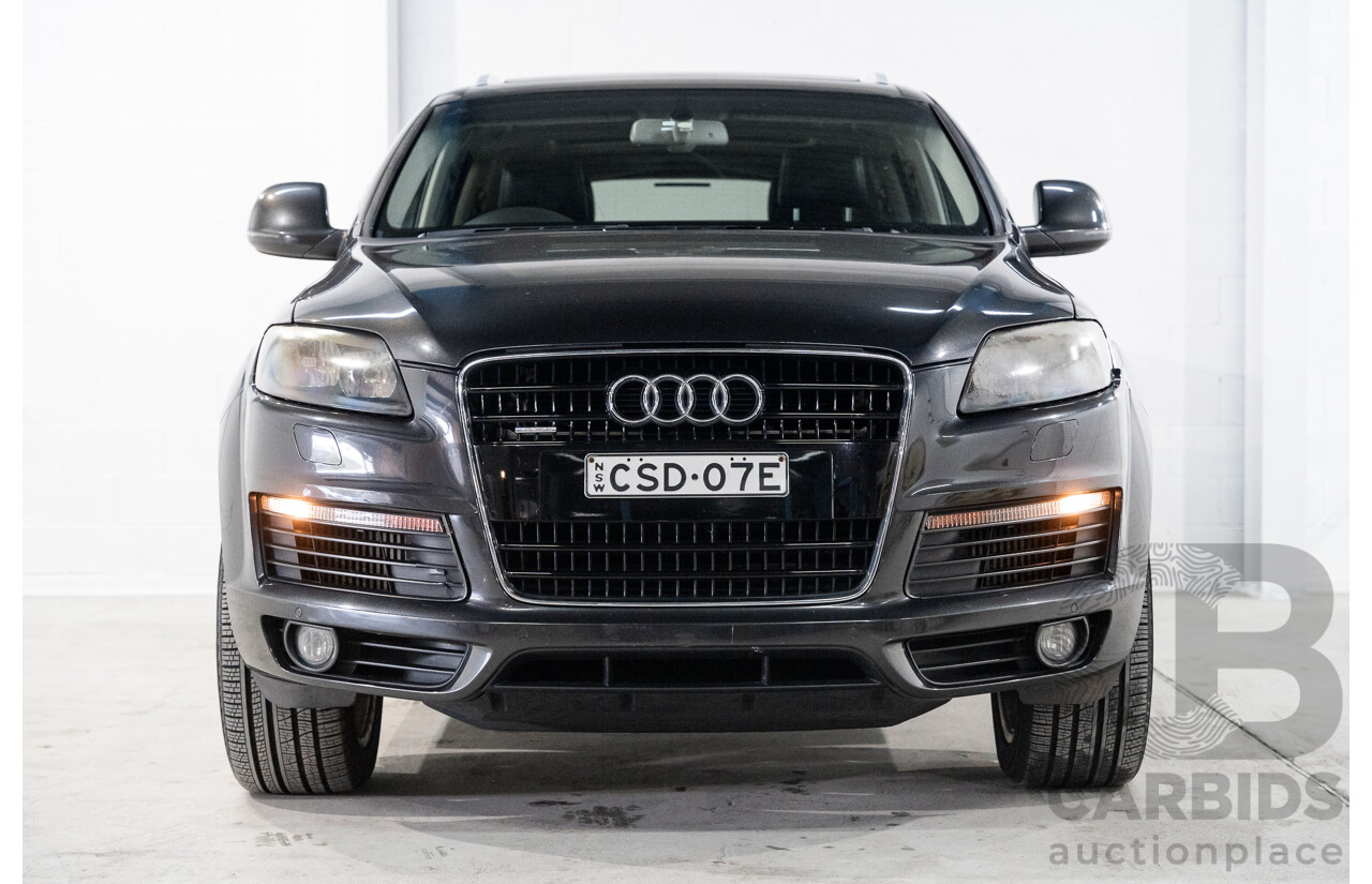 1/2009 Audi Q7 3.0 TDI Quattro (AWD) S-Line Package MY09 Upgrade 4d Wagon Lava Grey Pearl Turbo Diesel V6 3.0L - 7 Seater