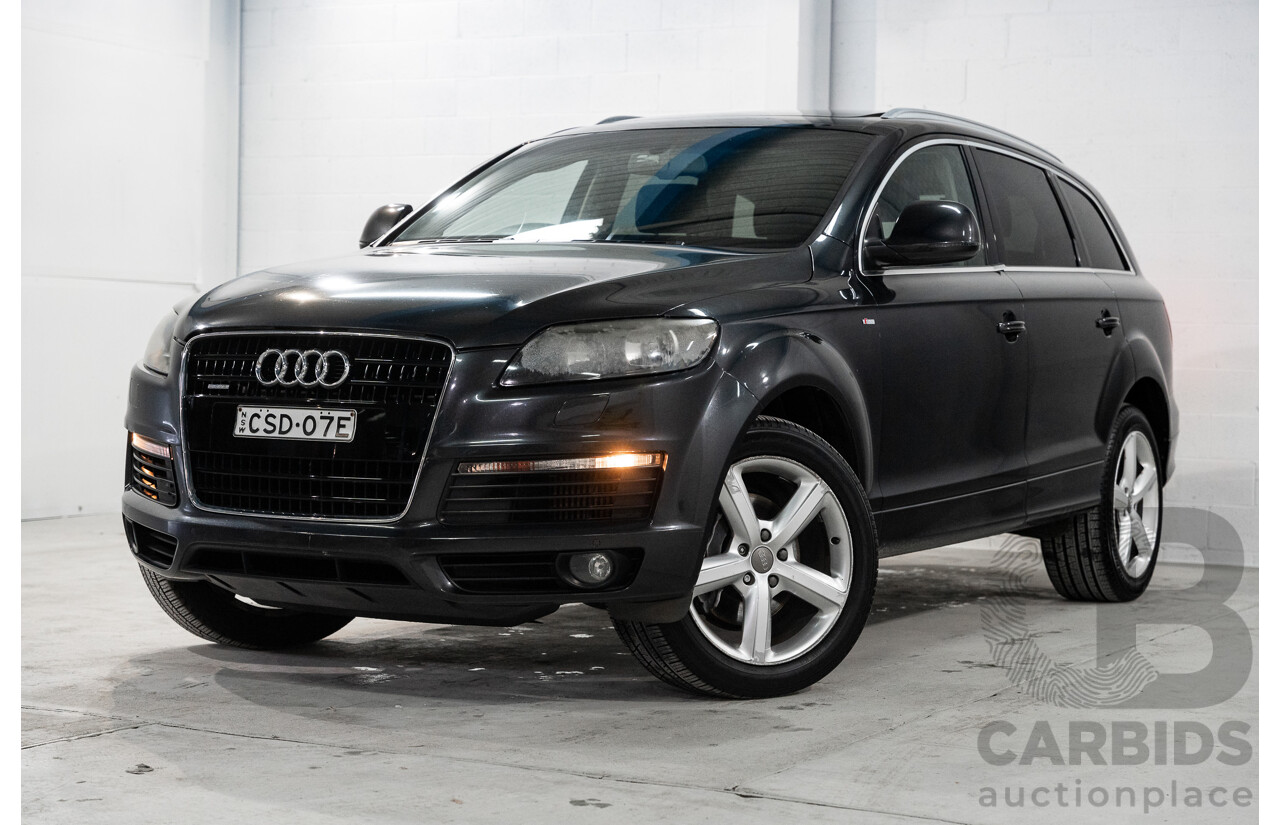 1/2009 Audi Q7 3.0 TDI Quattro (AWD) S-Line Package MY09 Upgrade 4d Wagon Lava Grey Pearl Turbo Diesel V6 3.0L - 7 Seater