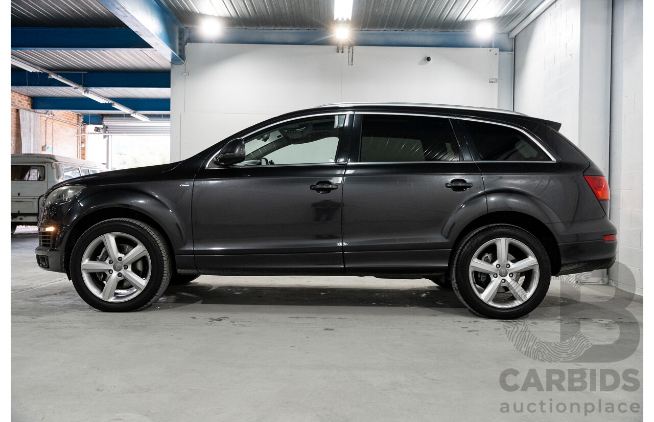 1/2009 Audi Q7 3.0 TDI Quattro (AWD) S-Line Package MY09 Upgrade 4d Wagon Lava Grey Pearl Turbo Diesel V6 3.0L - 7 Seater