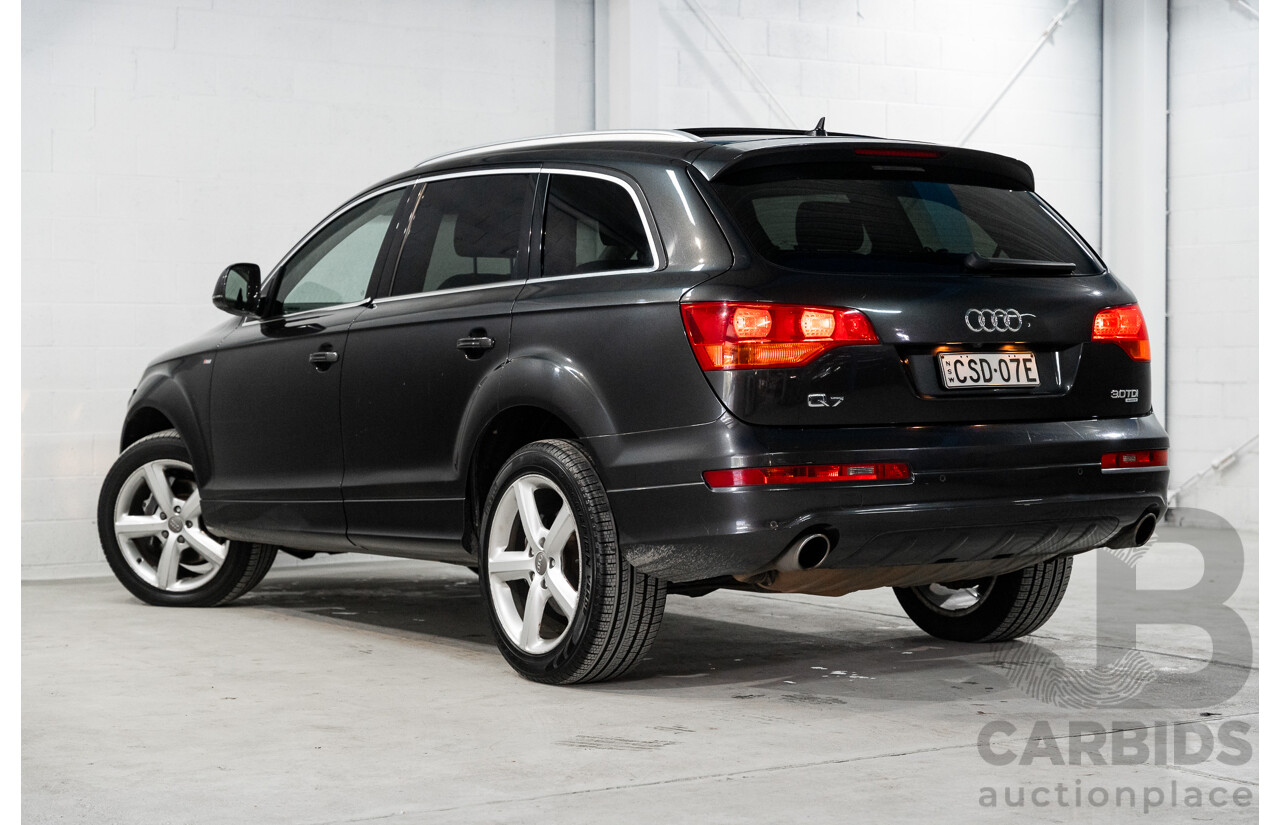 1/2009 Audi Q7 3.0 TDI Quattro (AWD) S-Line Package MY09 Upgrade 4d Wagon Lava Grey Pearl Turbo Diesel V6 3.0L - 7 Seater