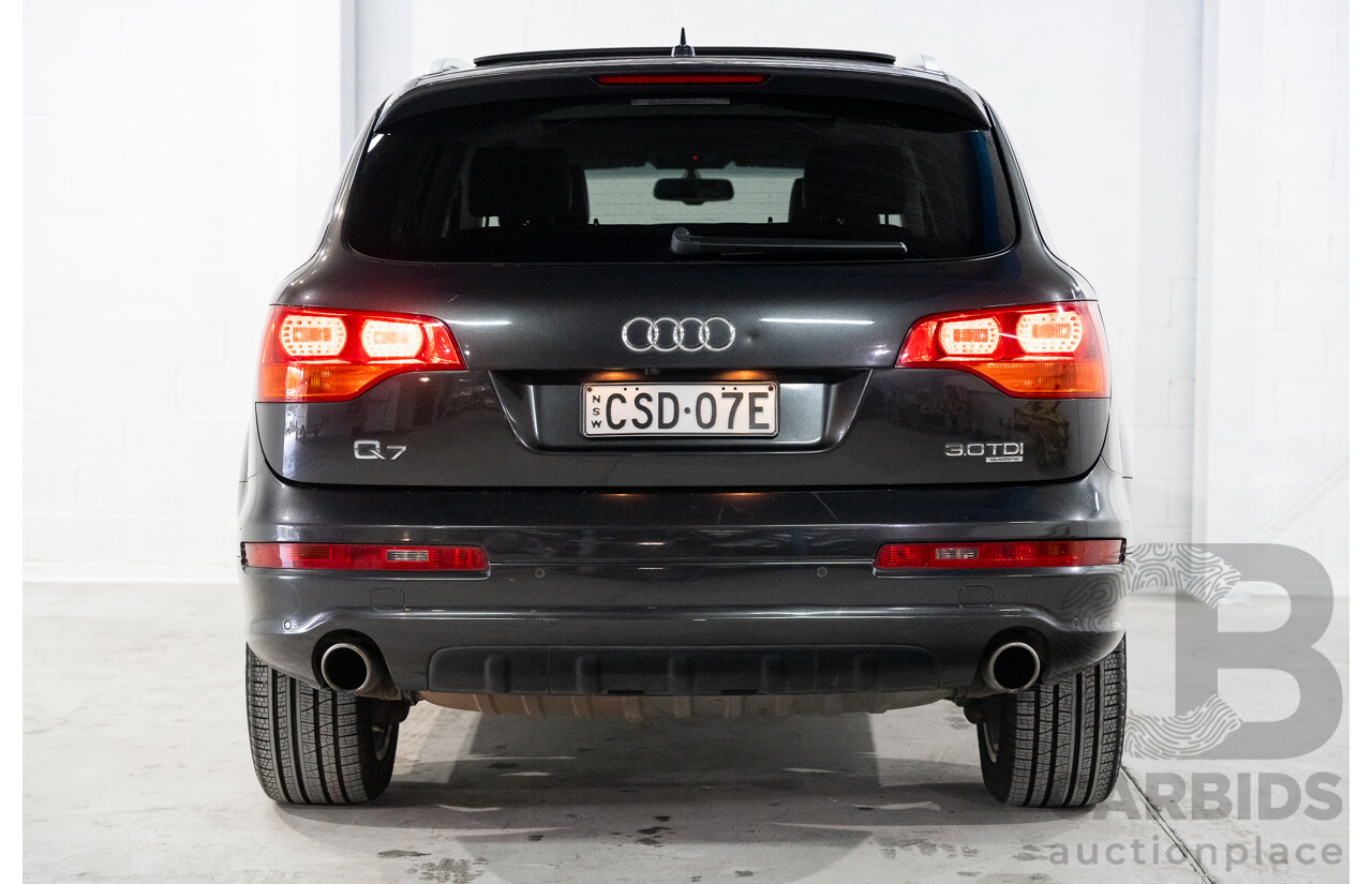 1/2009 Audi Q7 3.0 TDI Quattro (AWD) S-Line Package MY09 Upgrade 4d Wagon Lava Grey Pearl Turbo Diesel V6 3.0L - 7 Seater