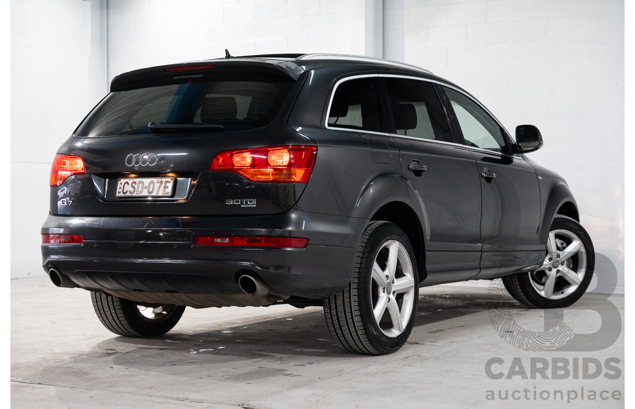 1/2009 Audi Q7 3.0 TDI Quattro (AWD) S-Line Package MY09 Upgrade 4d Wagon Lava Grey Pearl Turbo Diesel V6 3.0L - 7 Seater