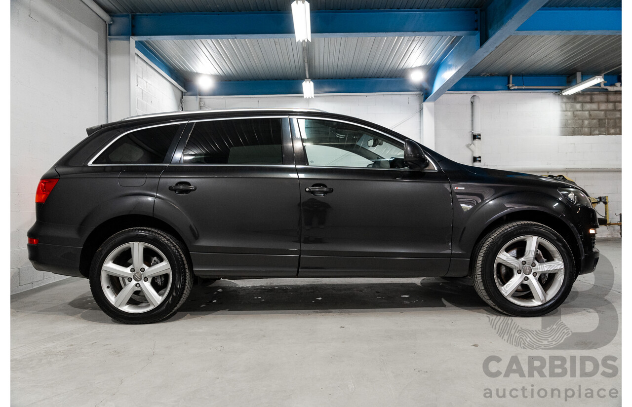 1/2009 Audi Q7 3.0 TDI Quattro (AWD) S-Line Package MY09 Upgrade 4d Wagon Lava Grey Pearl Turbo Diesel V6 3.0L - 7 Seater