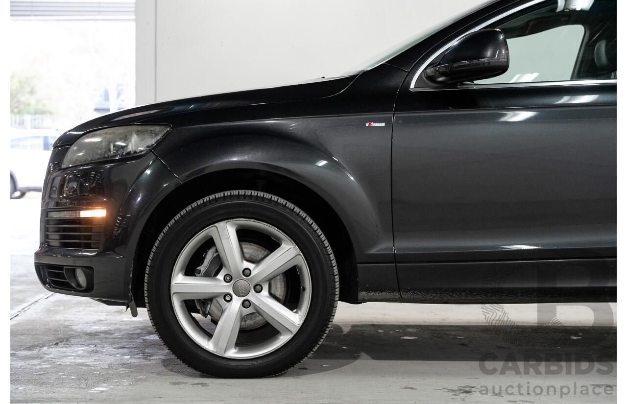 1/2009 Audi Q7 3.0 TDI Quattro (AWD) S-Line Package MY09 Upgrade 4d Wagon Lava Grey Pearl Turbo Diesel V6 3.0L - 7 Seater