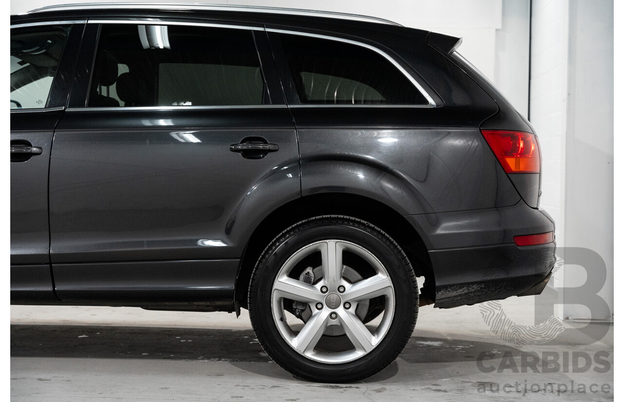 1/2009 Audi Q7 3.0 TDI Quattro (AWD) S-Line Package MY09 Upgrade 4d Wagon Lava Grey Pearl Turbo Diesel V6 3.0L - 7 Seater