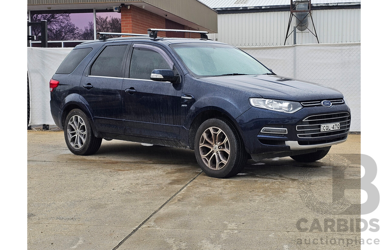 4/2013 Ford Territory Titanium (4x4) SZ 4d Wagon Blue 2.7L