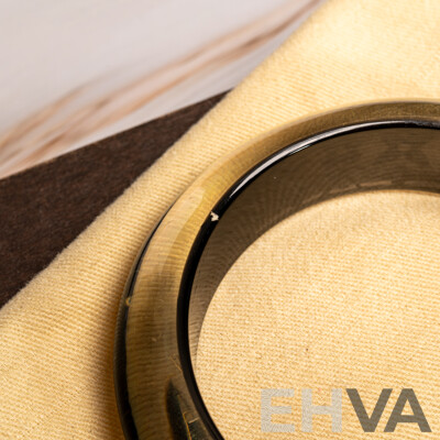 Louis Vuitton Inclusion Black & Gold Resin Bangle, Vintage, 19mm Wide, 66mm Internal Diameter
