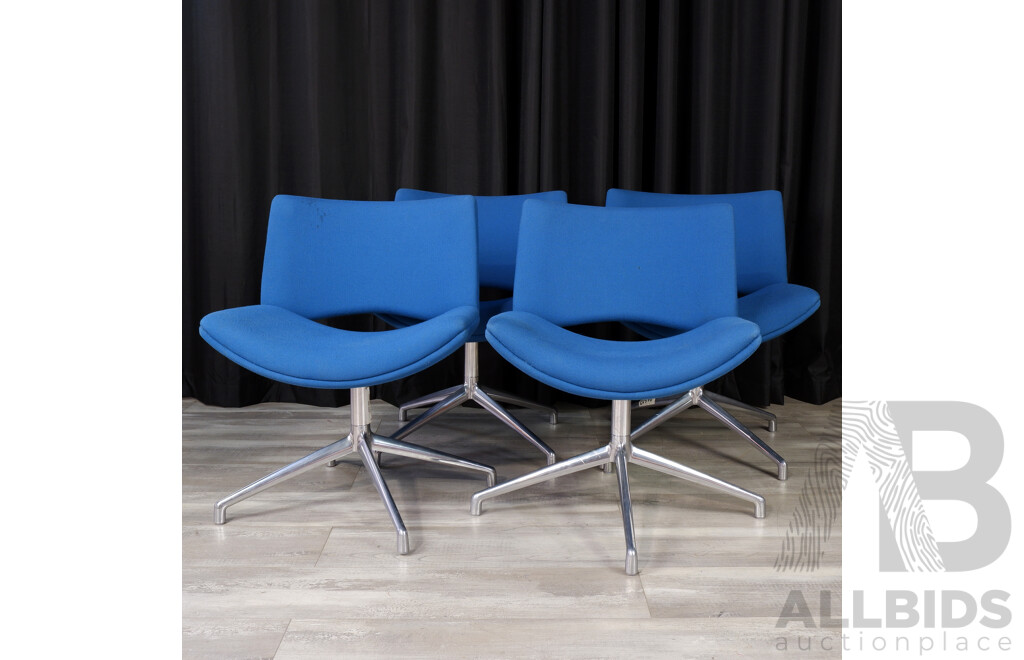 Set of Four Modern Design Lounge Chairs by Boss Furniture