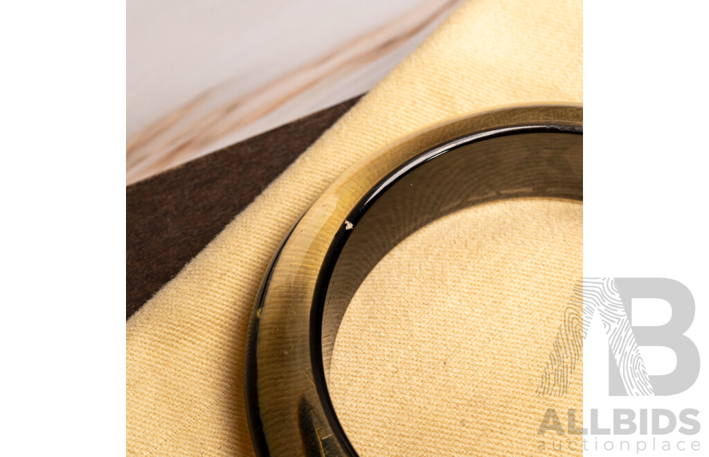 Louis Vuitton Inclusion Black & Gold Resin Bangle, Vintage, 19mm Wide, 66mm Internal Diameter
