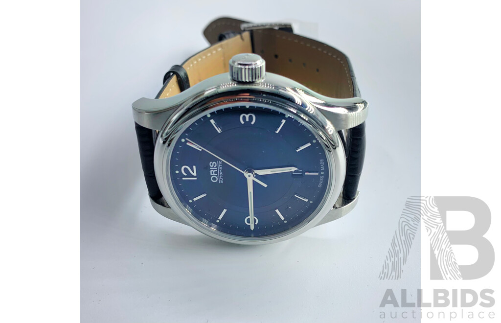 Oris Classic Date Steel Automatic with Black Dial