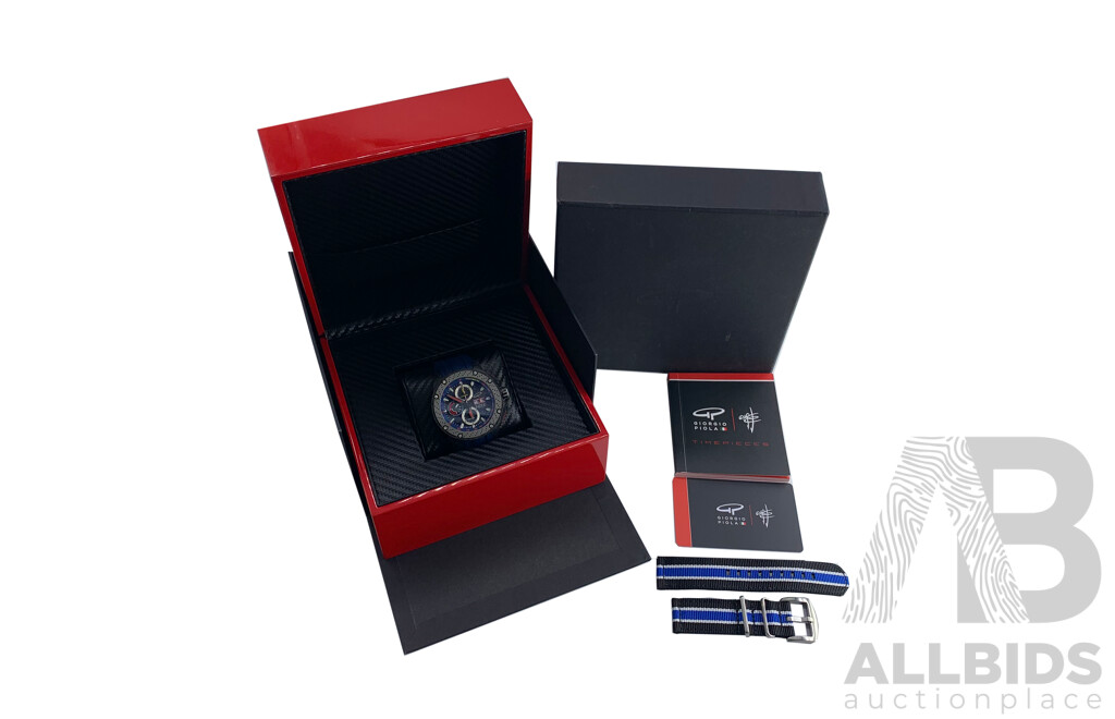 Giorgio Piola Carbon Fibre Sport Limited Edition 8 Diamond In Bezel