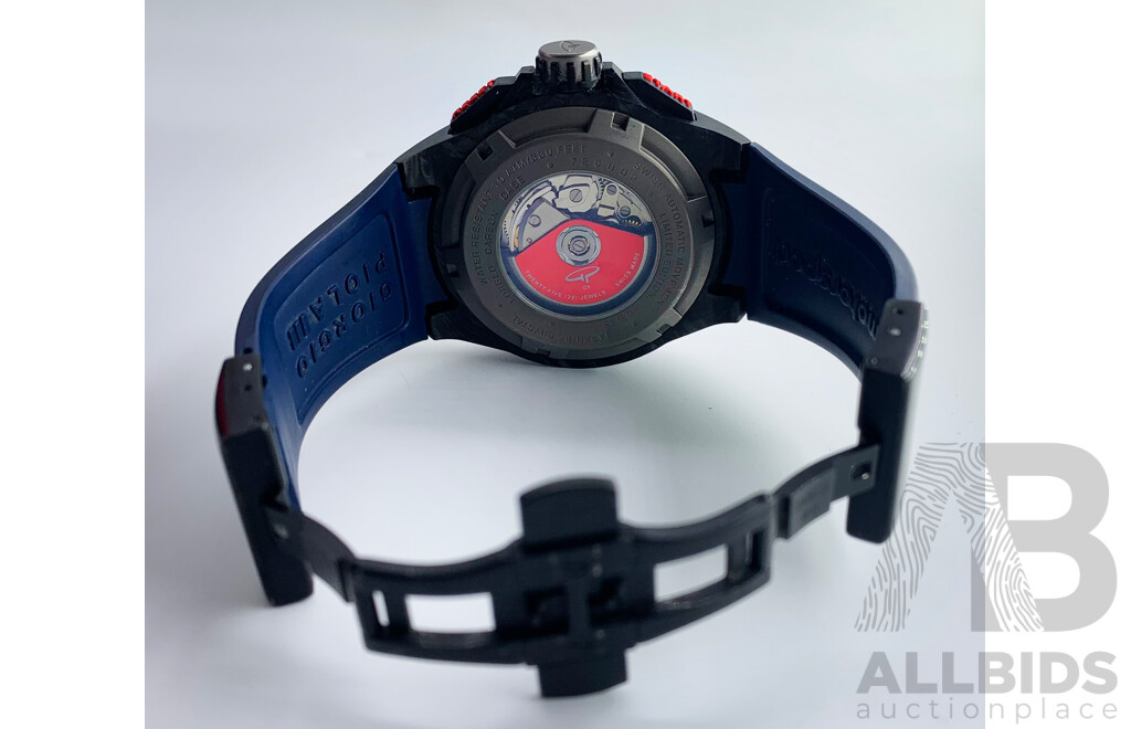Giorgio Piola Carbon Fibre Sport Limited Edition 8 Diamond In Bezel