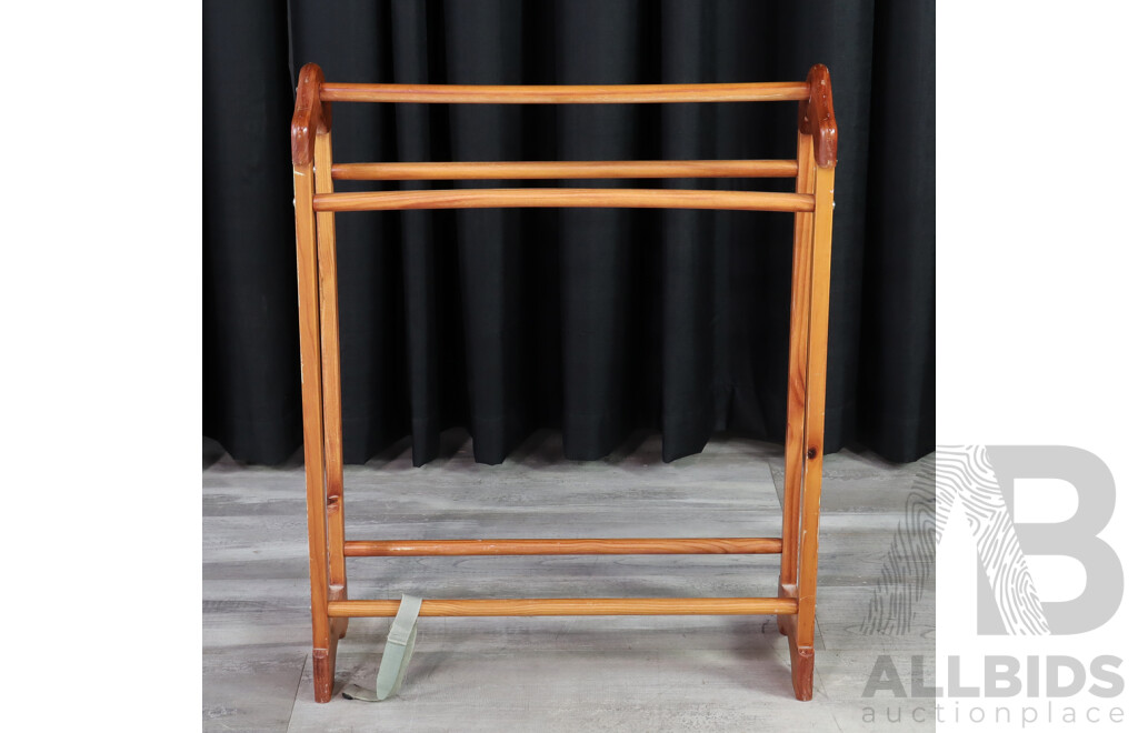 Modern Timber Towel Rail