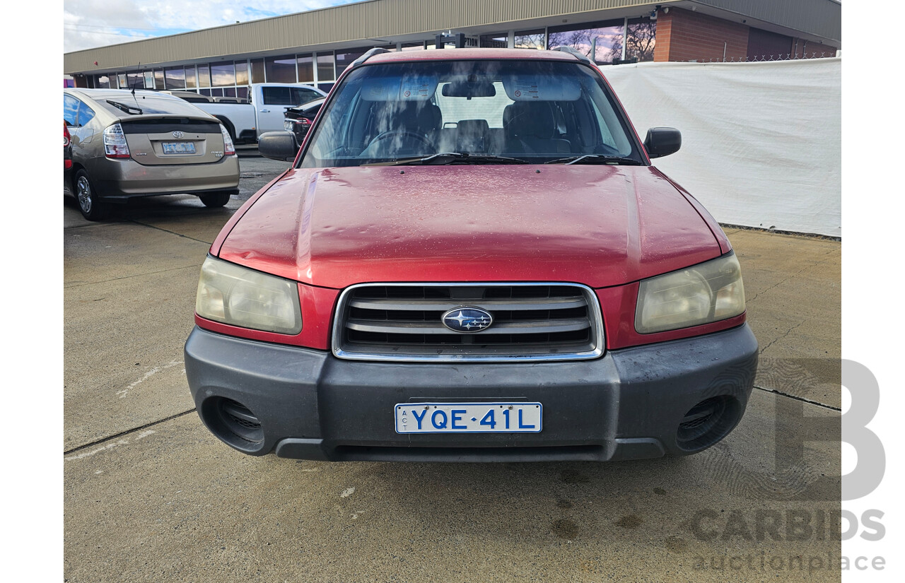 12/2004 Subaru Forester X MY04 4d Wagon Maroon 2.5L