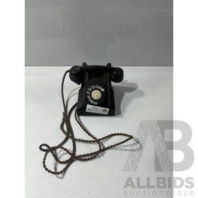 Antique Heavy Bakelite Telephone by ATM
