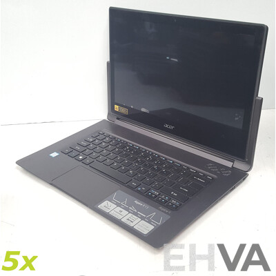 Acer (R7-372T-57CC) Aspire R 13 Intel Core i5 (6200U) 2.30GHz-2.80GHz 2-Core CPU 13-Inch Convertible Touchscreen Laptop - Lot of Five