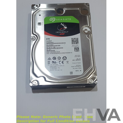 Seagate (ST6000VN0041) IronWolf NAS 6TB SATA 7.2K 3.5-Inch Hard Drive