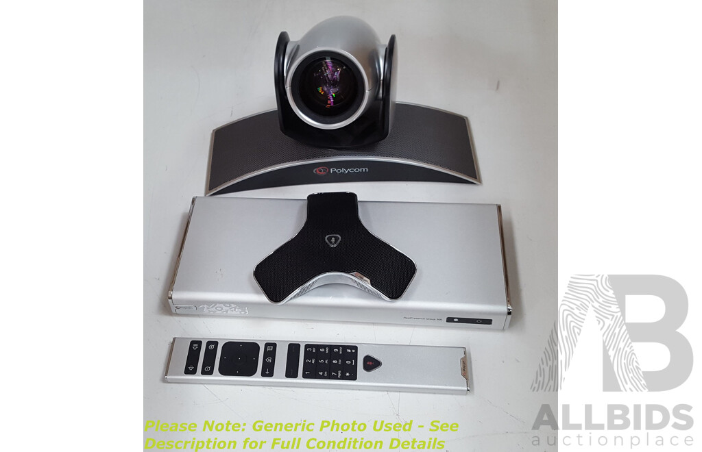 Polycom RealPresence Group 500 Codec w/ Power Supply, Polycom MPTZ-9 EagleEye & Expansion Microphone